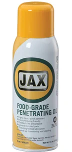 Jax Food-Grade Penetrating Oil Aceite penetrante grado alimenticio NSF-H